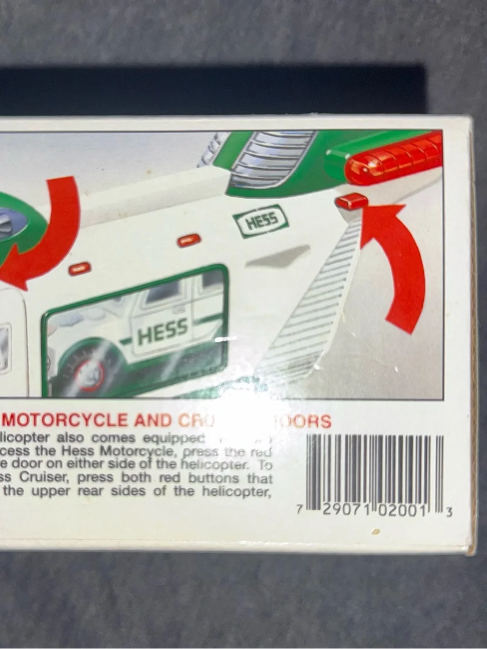 Hess Helicopter Motorcycle & Cruiser NIB Y2K 2001